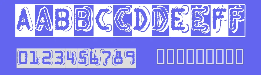 Dymo Grunge Bubble by Omega Font Labs — Decorative Font — thumbnail 3