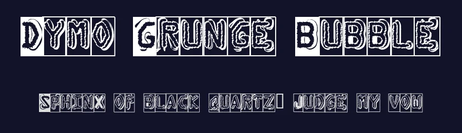 Dymo Grunge Bubble by Omega Font Labs — Decorative Font — thumbnail 2