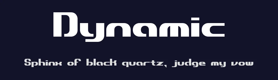 Dynamic by Ænigma — Display Font — thumbnail 2