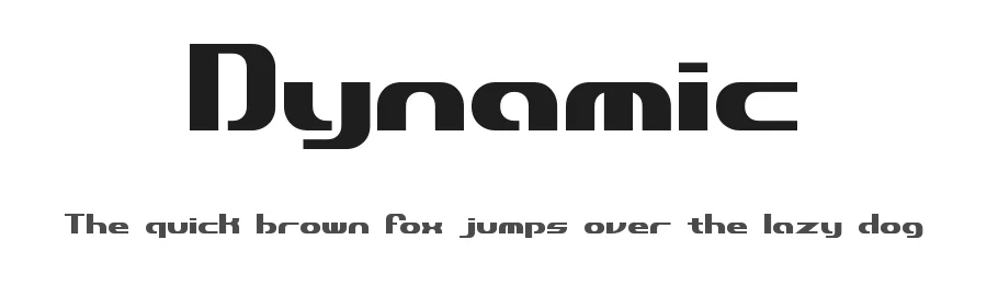 Dynamic by Ænigma — Display Font