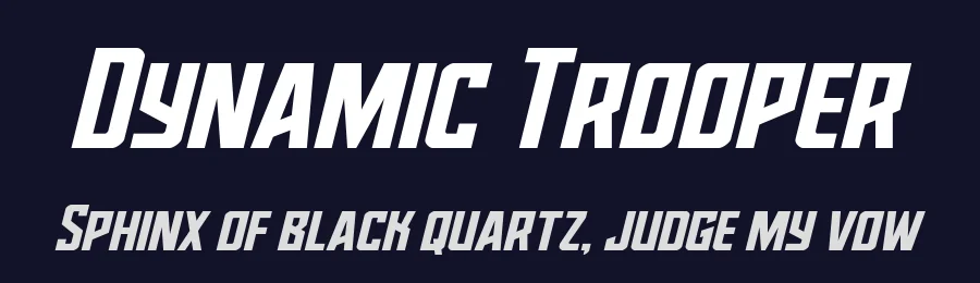 Dynamic Trooper by Iconian Fonts — Display Font — thumbnail 2