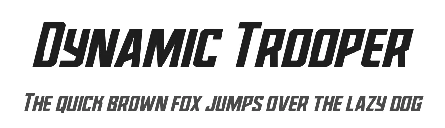 Dynamic Trooper by Iconian Fonts — Display Font