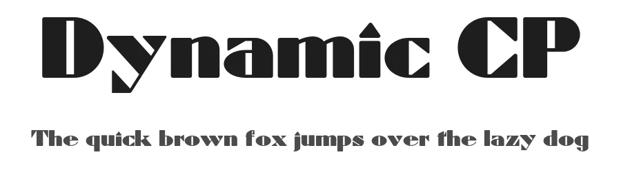Dynamic CP by ClaudeP — Decorative Font