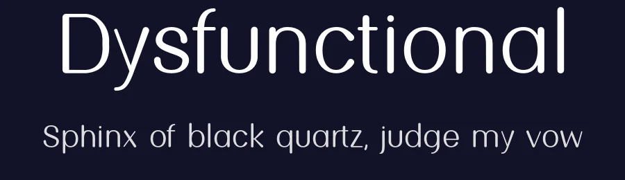 Dysfunctional by Geronimo Font Studios — Sans Serif Font — thumbnail 2