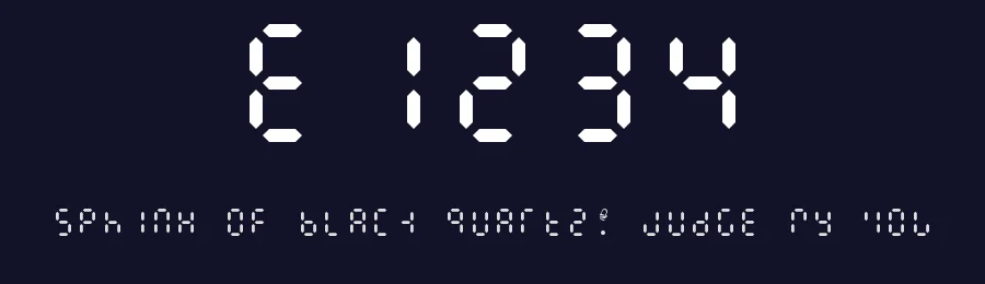 E1234 by GGBotNet — Display Font — thumbnail 2