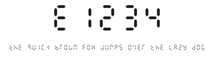 E1234 by GGBotNet — Display Font
