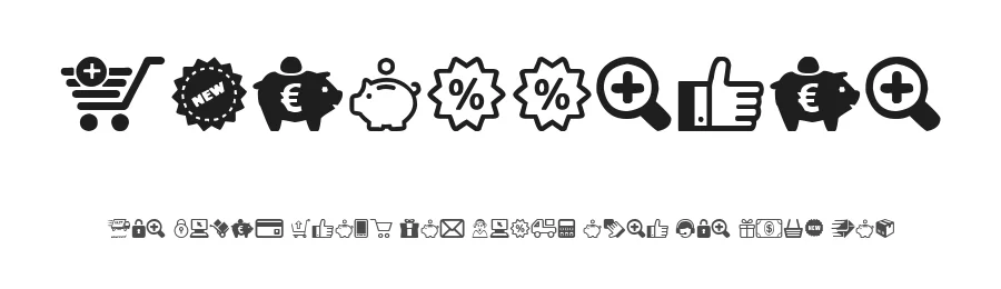 E-commerce by Woodcutter — Dingbats Font