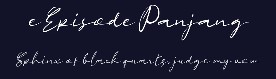 e Episode Panjang by wepfont.com — Script Handwritten Font — thumbnail 2
