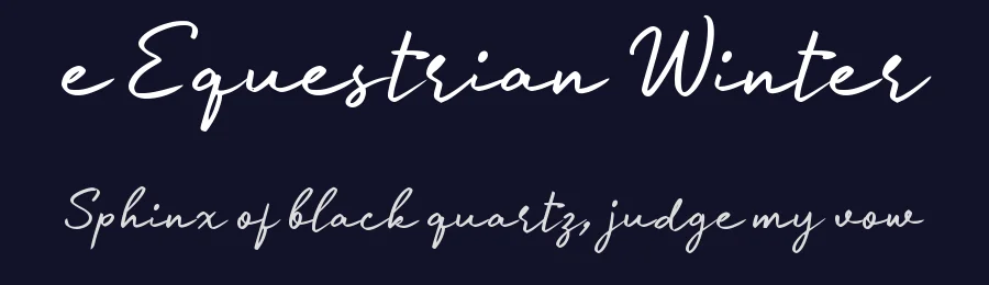 e Equestrian Winter by wepfont.com — Script Handwritten Font — thumbnail 2