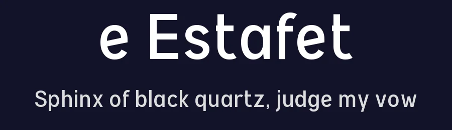 e Estafet by wepfont.com — Sans Serif Font — thumbnail 2