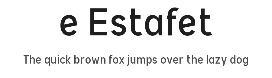 e Estafet by wepfont.com β Sans Serif Font