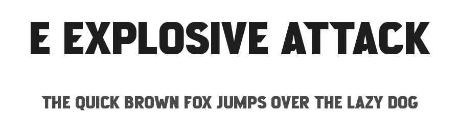 e Explosive Attack by wepfont.com — Sans Serif Font