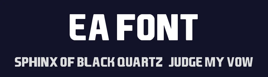 EA Font by Billy Smith — Display Font — thumbnail 2