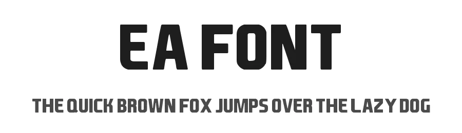 EA Font by Billy Smith — Display Font