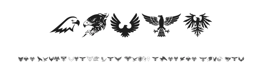 Eagle by Woodcutter — Dingbats Font