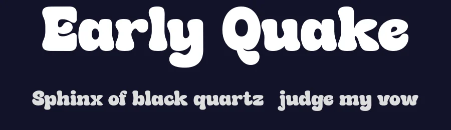 Early Quake by Dharmas Foundry — Decorative Font — thumbnail 2