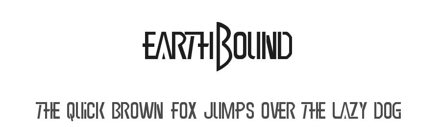 EarthBound by Jayde Garrow — Display Font