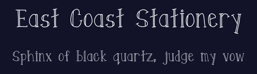 East Coast Stationery by Caroline Y — Decorative Font — thumbnail 2