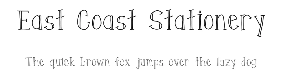 East Coast Stationery by Caroline Y — Decorative Font