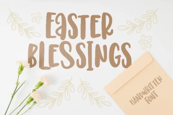 Easter Blessings Font by Rifki (7ntypes) — Script Handwritten Font
