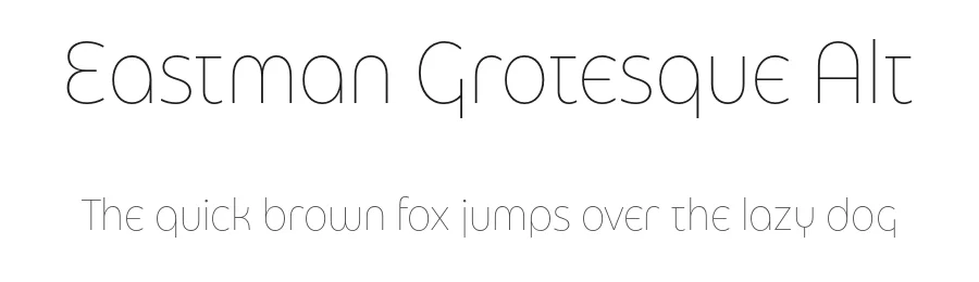 Eastman Grotesque Alt by Zetafonts β Sans Serif Font