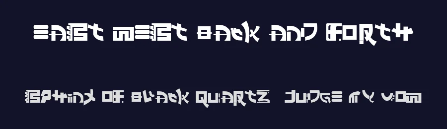 East West Back and Forth by Skymachine — Decorative Font — thumbnail 2