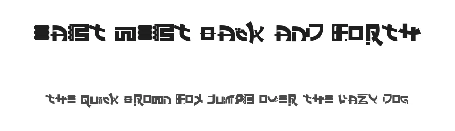 East West Back and Forth by Skymachine — Decorative Font