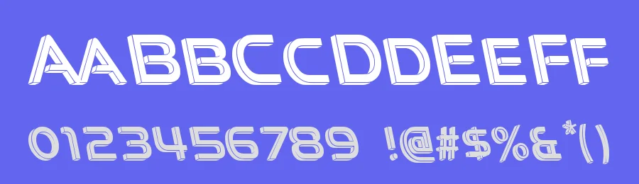 Easy 3D by Hareesh Seela — Decorative Font — thumbnail 3