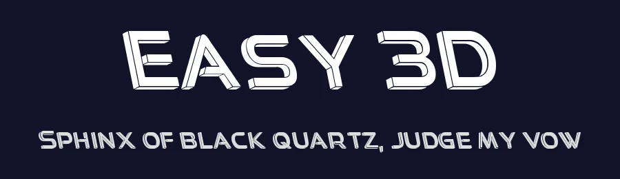 Easy 3D by Hareesh Seela — Decorative Font — thumbnail 2