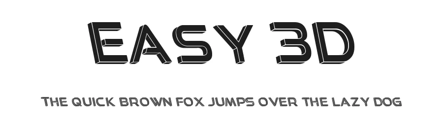 Easy 3D by Hareesh Seela — Decorative Font