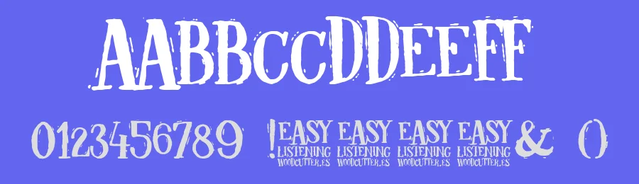 Easy listening by Woodcutter — Decorative Font — thumbnail 3