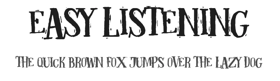 Easy listening by Woodcutter — Decorative Font