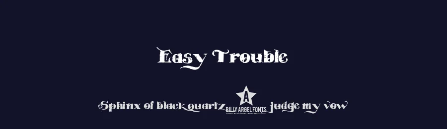 Easy Trouble by Billy Argel Fonts ® — Decorative Font — thumbnail 2