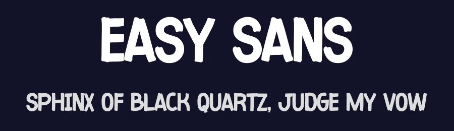 Easy Sans by Gassstype — Decorative Font — thumbnail 2