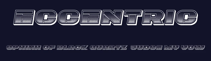 Eccentric by Vladimir Nikolic — Decorative Font — thumbnail 2
