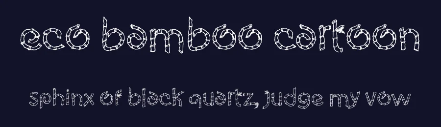 Eco Bamboo Cartoon by Galdino Otten Fonts — Decorative Font — thumbnail 2