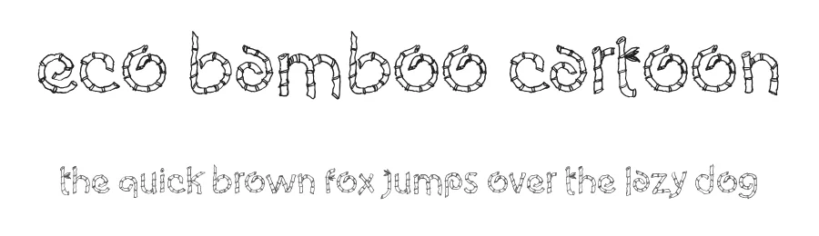 Eco Bamboo Cartoon by Galdino Otten Fonts β Decorative Font