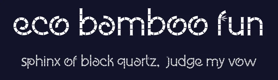 Eco Bamboo Fun by Galdino Otten Fonts — Decorative Font — thumbnail 2