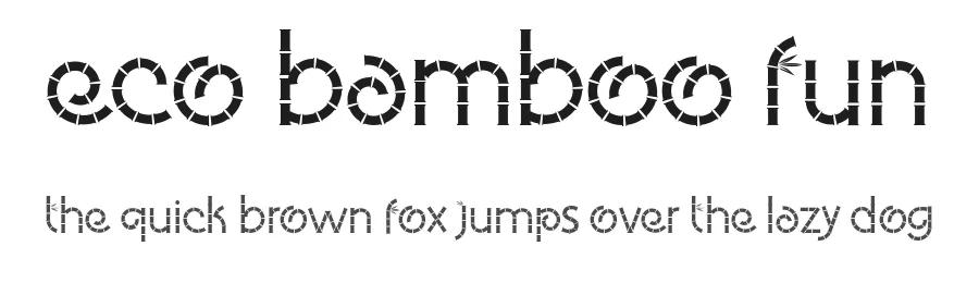 Eco Bamboo Fun by Galdino Otten Fonts β Decorative Font