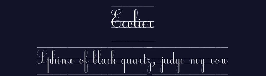 Ecolier by Jean-Marie Douteau — Script Handwritten Font — thumbnail 2