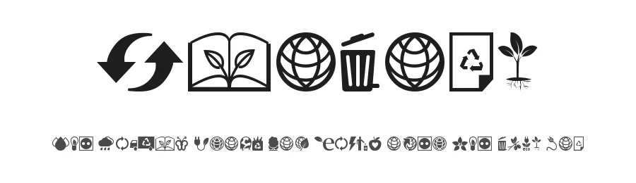 Ecology by Woodcutter — Dingbats Font