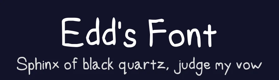 Edd's Font by Edd Gould — Script Handwritten Font — thumbnail 2