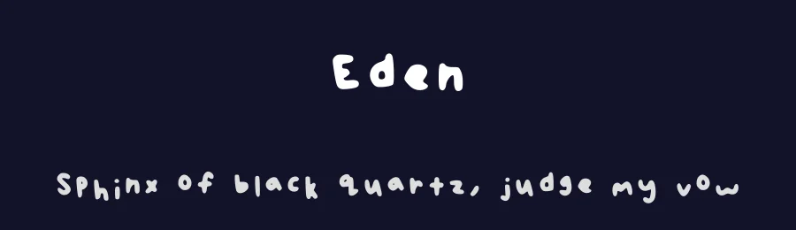 Eden by pouwty — Script Handwritten Font — thumbnail 2