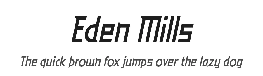 Eden Mills by Typodermic Fonts — Display Font