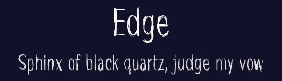 Edge by Juha Korhonen — Script Handwritten Font — thumbnail 2