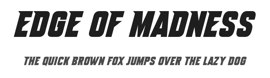 Edge Of Madness by Hawtpixel — Display Font