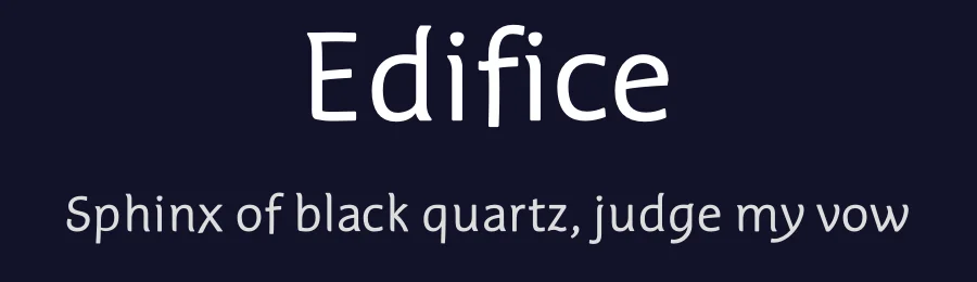 Edifice by Dimitri Castrique — Sans Serif Font — thumbnail 2