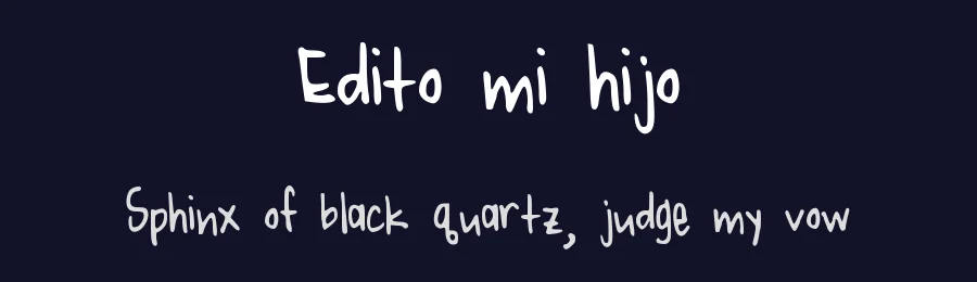 Edito mi hijo by jude 22 — Script Handwritten Font — thumbnail 2
