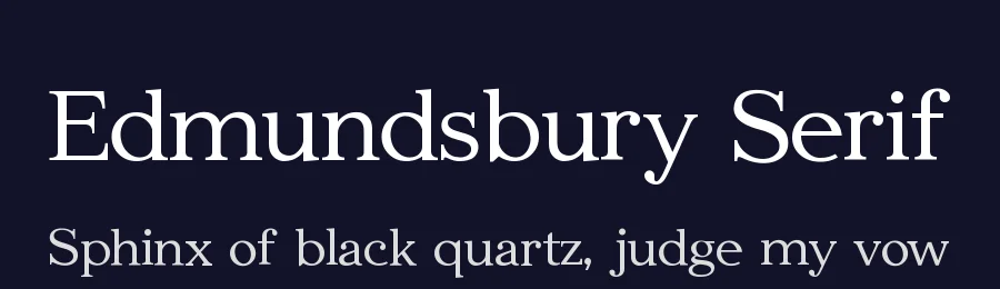 Edmundsbury Serif by Steve Gardner — Serif Font — thumbnail 2