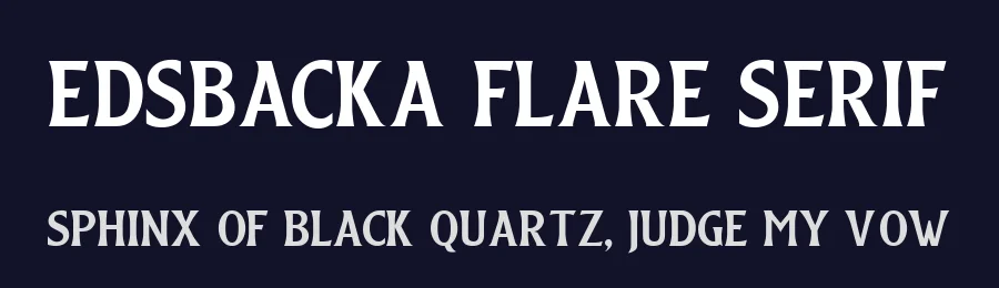 Edsbacka Flare Serif by HENRIavecunK Type Co — Decorative Font — thumbnail 2
